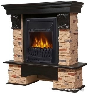 Портал Firelight Pietra Classic (камень сланец натуральный/шпон темный дуб)